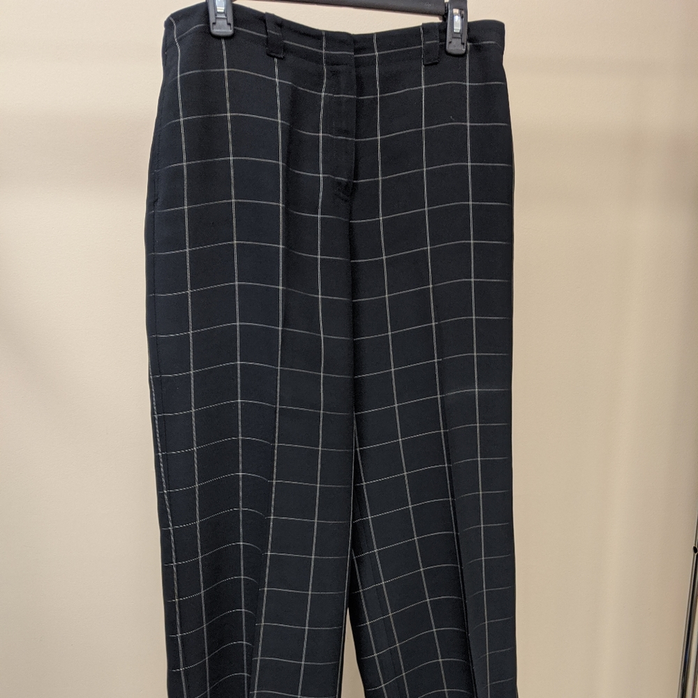 Black and White Windowpane dress pants